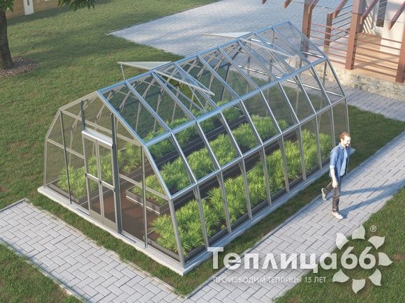 Теплица Рада Енисей под стекло, 4х6 метров