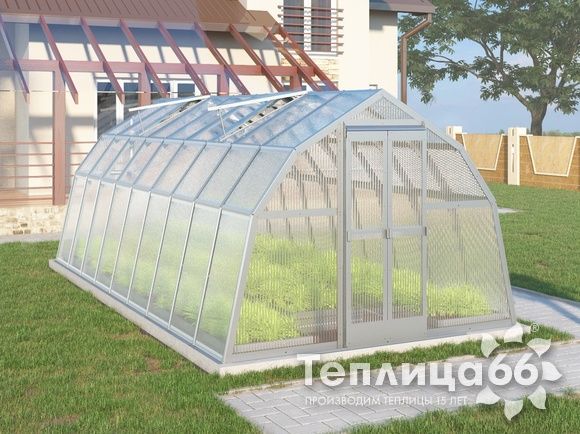 Теплица Рада Байкал из поликарбоната, 3x6 метров
