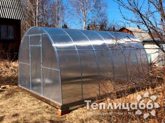 Теплица Рада Астра Стандарт, оцинкованный профиль 20х20, покрытие из поликарбоната, шириной 3 метра (шаг 1 м)